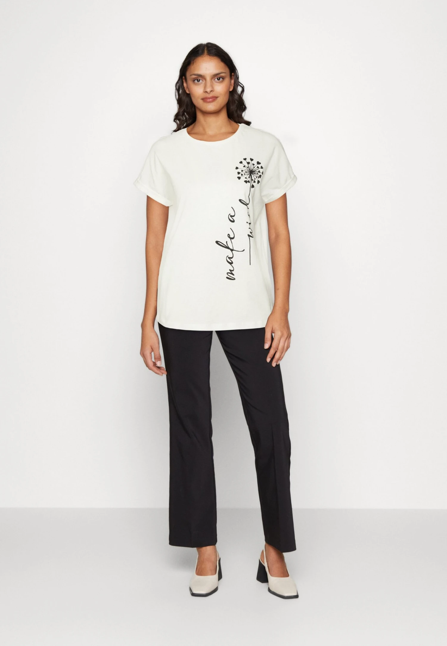 Anna Field T-Shirt Print - Off-White 2 Anna Field T-Shirt Print - Off-White - Afbeelding 2