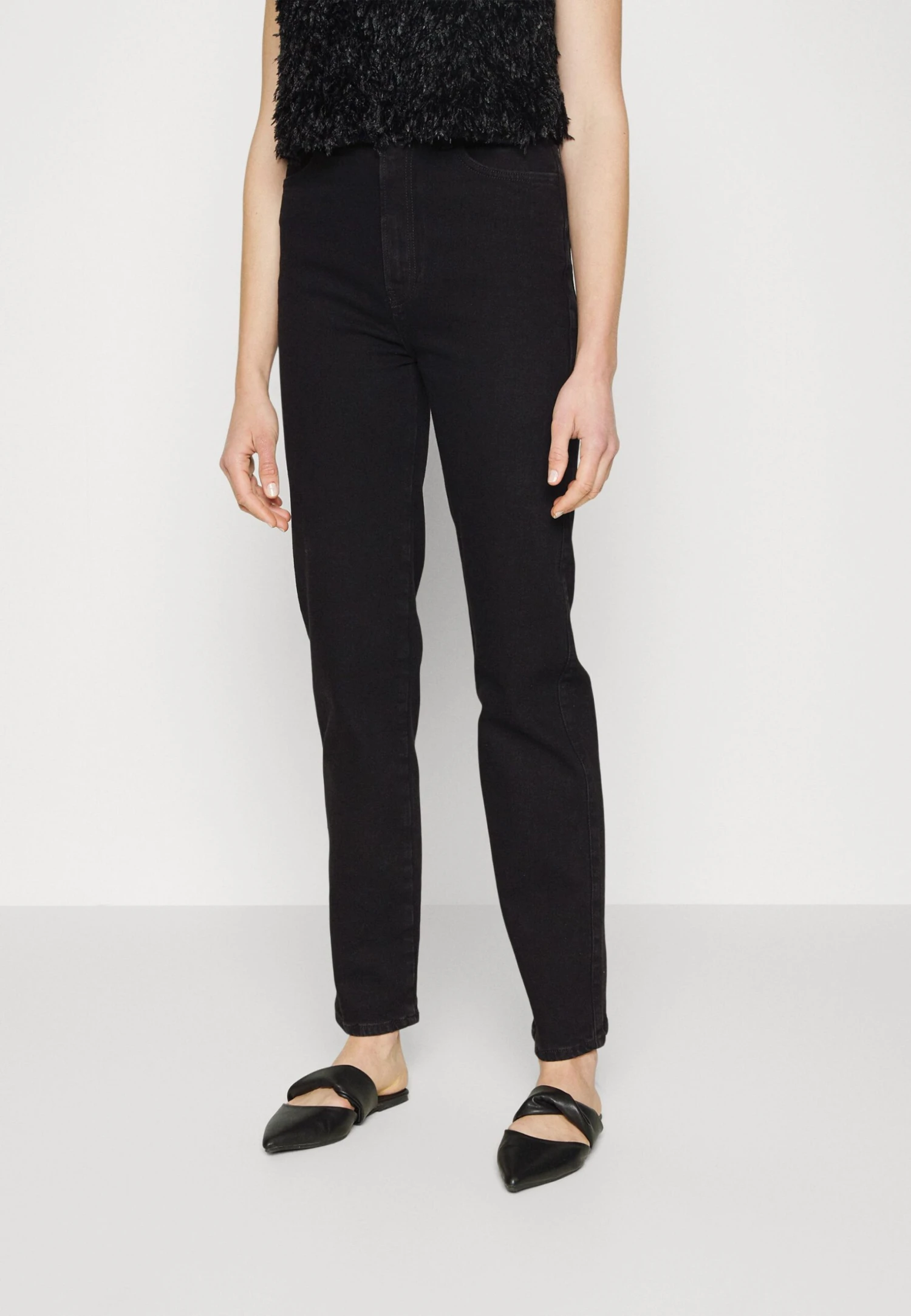 Straight Leg Jeans -Black Denim 1 Straight Leg Jeans -Black Denim