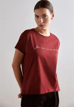 Anna Field Mandala Low To High - T-Shirt Print - Bordeaux