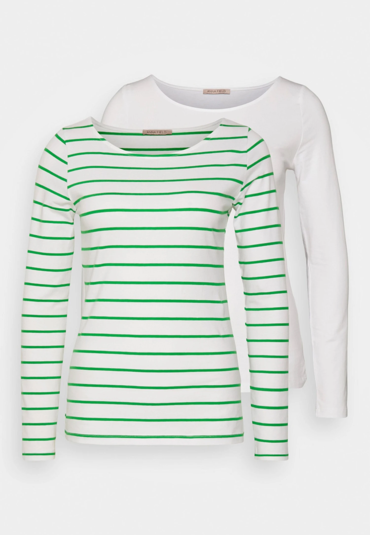 Anna Field 2 Pack - Longsleeve - White/Green 5 Anna Field 2 Pack - Longsleeve - White/Green - Afbeelding 5