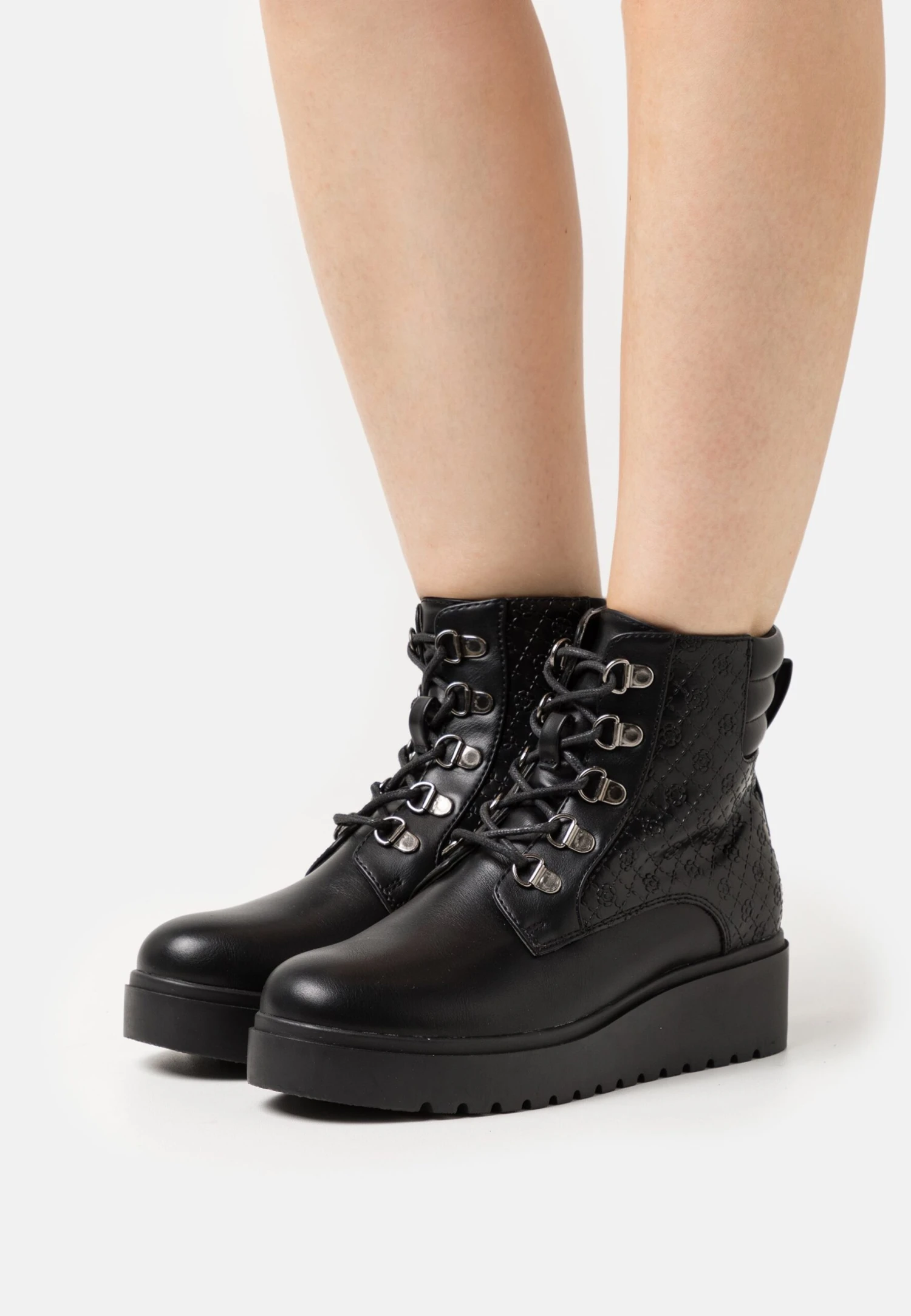 Anna Field Enkellaarsjes Met Sleehak - Black 1 Anna Field Enkellaarsjes Met Sleehak - Black