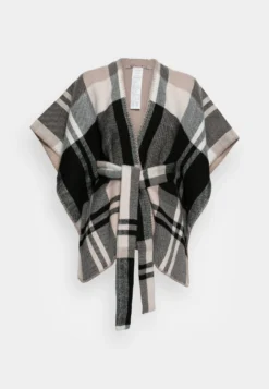 Anna Field Poncho - Black/White